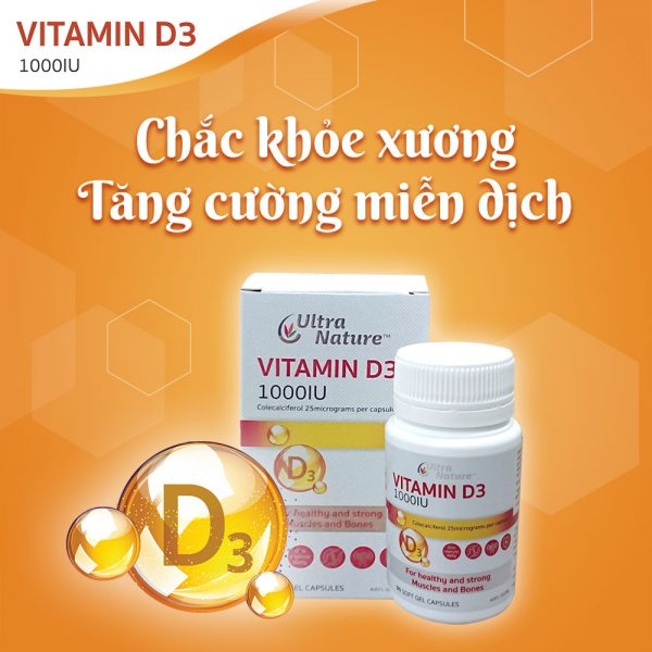 Vitamin D3 1000IU ALC Hỗ trợ điều trị xương khớp (hộp 30 viên) | GS SHOP