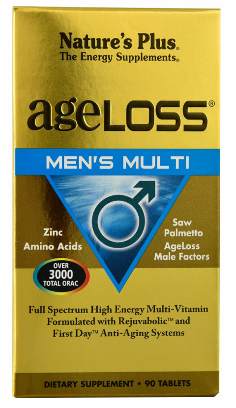 Ageloss Men's Multi Nature's Plus - Viên Uống Tăng Cường Sinh Lý, Trẻ Hóa Toàn Bộ Cơ Thể Cho Nam Giới- 90 Viên