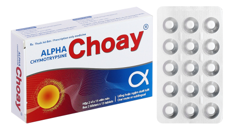 Alpha Chymotrypsine Choay 21µkatals trị phù nề sau chấn thương (2 vỉ x 15 viên)_11