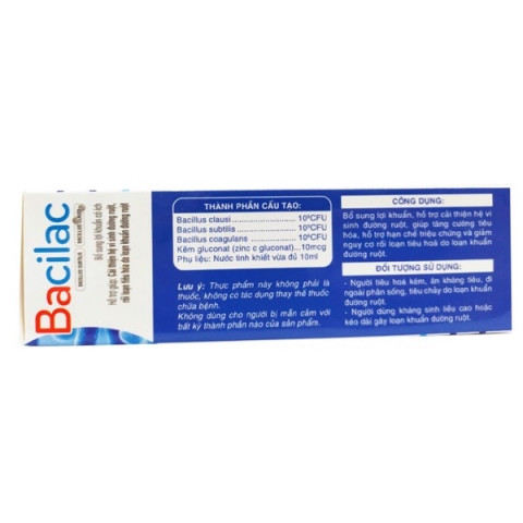 Bacilac (20 ống x 10ml) - Cải Thiện Hệ Vi Sinh Đường Ruột Hộp 20 Ống_13