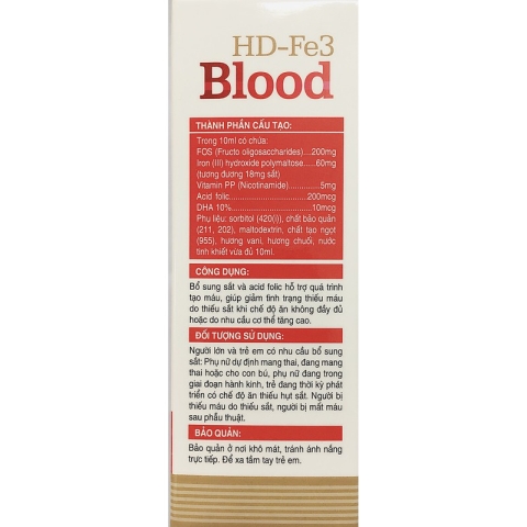Bổ máu HD-Fe3 Blood - Hộp 20 Ống_12