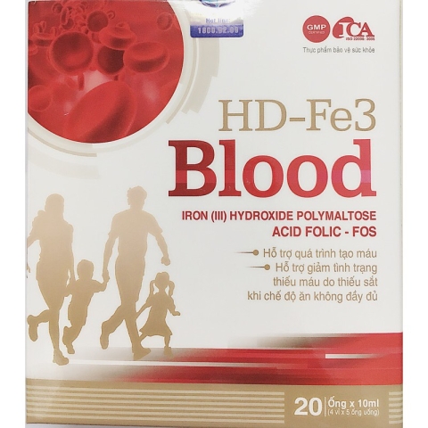 Bổ máu HD-Fe3 Blood - Hộp 20 Ống