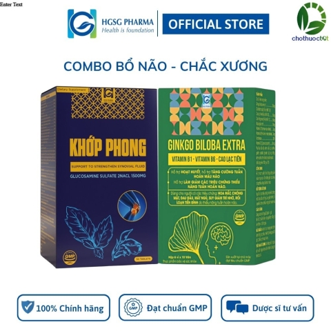 Bộ sản phẩm Khớp Phong & Ginkgo Biloba Extra HGSG Pharma Hộp 30 viên_16