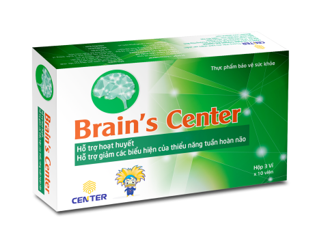 Brain's Center - Hỗ Trợ Hoạt Huyết Dưỡng Não, Tăng Cường Tuần Hoàn Máu Não - Hộp 30 viên