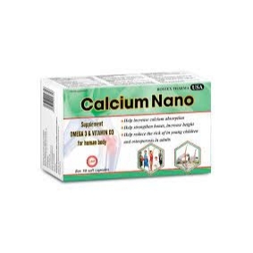 Calcium Nano Xanh Lá Bổ Sung Canxi, Vitamin D3 Tăng Chiều Cao Hộp 30 viên_11