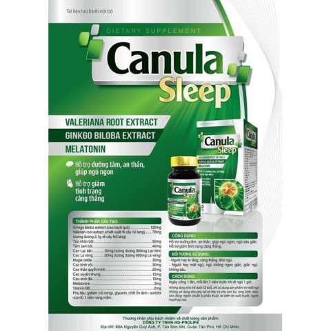 Canula Sleep - Hỗ trợ dưỡng tâm an thần, giúp ngủ ngon giấc - Hộp 30 viên_11