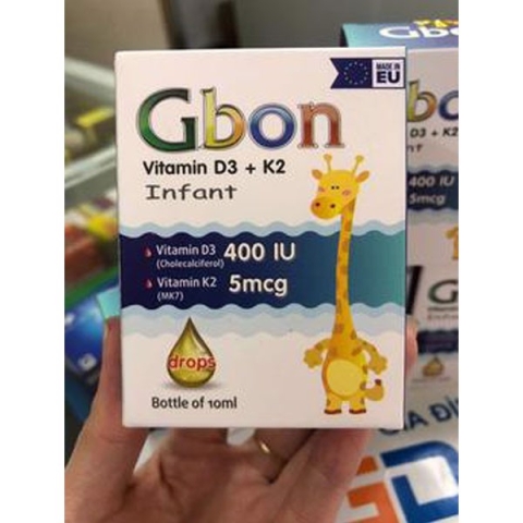GBON VITAMIN D3 + K2 Bổ Sung Vitamin D3 Và K2 Tăng Cường Hấp Thu Canxi Giúp Xương Răng Chắc Khỏe Lọ 100ml_12