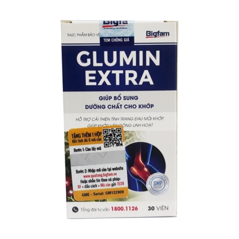 Glumin Extra Bigfam - Bổ sung dưỡng chất cho khớp, hỗ trợ làm trơn khớp giúp khớp vận động linh hoạt - hộp 30 viên_13