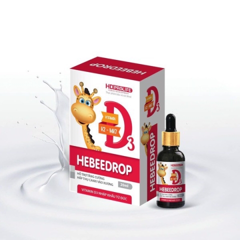 Hebeedrop HD-Prolife Hỗ Trợ Tăng Cường Hấp Thụ Canxi Vào Xương- Chai 20ml