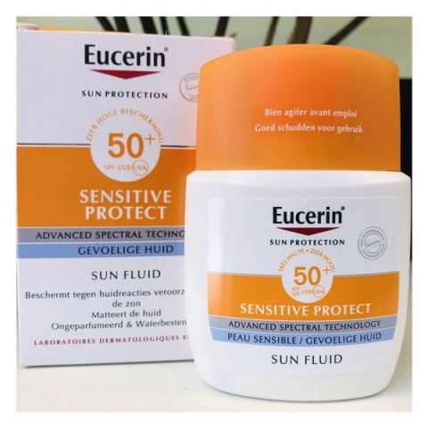 Kem Chống Nắng Cho Mọi Loại Da, Đặc Biệt Da Nhạy Cảm Eucerin Sensitive Protect Sun Mattifying Fluid SPF50+ Chai 50ml_11