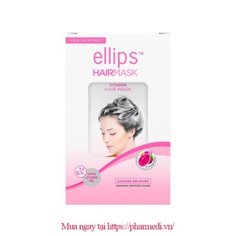 Kem Ủ Tóc Phục Hồi Hư Tổn Ellips Hair Mask Hair Treatment 20G_12