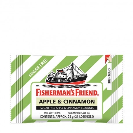 Kẹo Con Tàu Không Đường Vị Táo Quế Fishermans Friend Apple Cinnamon (Gói 25g)_11