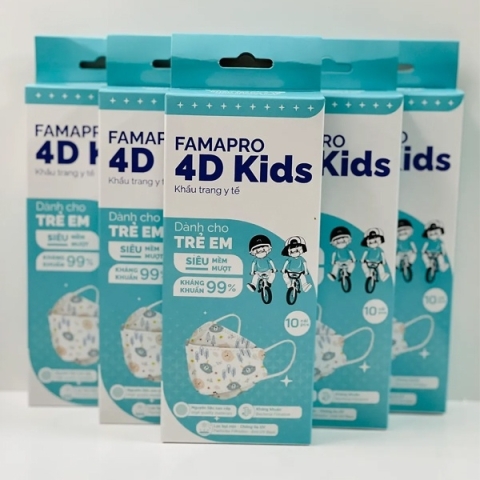 Khẩu Trang Lớp Famapro 4D Kids (Hộp/10 cái )_11