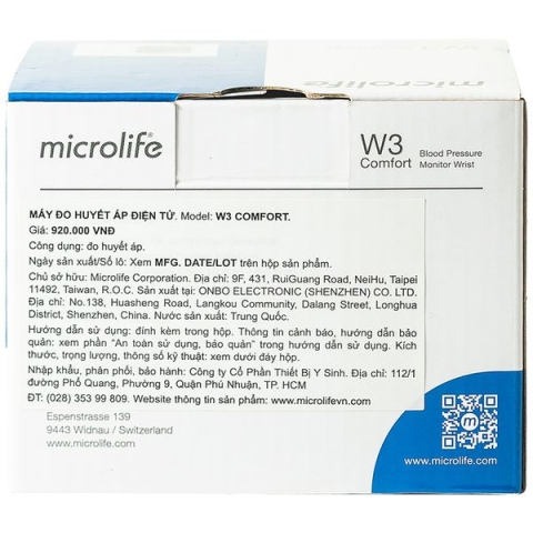 Máy Đo Huyết Áp Cổ Tay Microlife W3 Comfort_13
