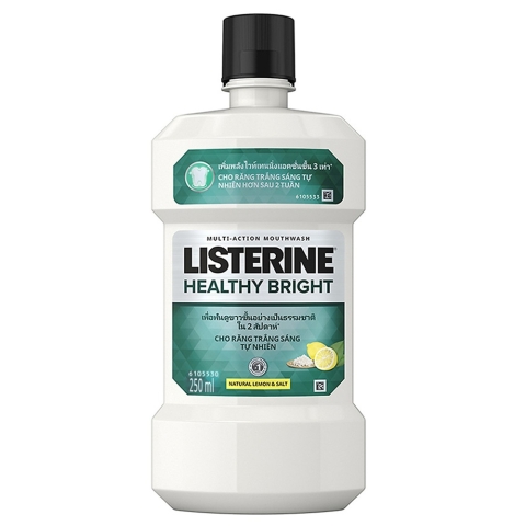 Nước Súc Miệng Listerine Healthy Bright 250Ml