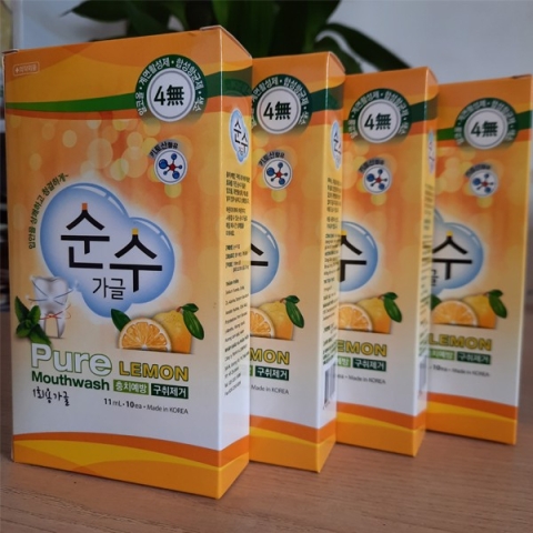 Nước súc miệng Pure Lemon dạng gói cao cấp nhập khẩu Hàn Quốc 11 ml/gói x 10 gói/ hộp_11