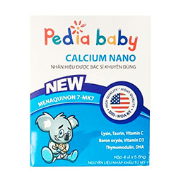 PEDIA BABY CALCIUM NANO NEW MENAQUINON 7-MK7 - Hộp 20 ống_11