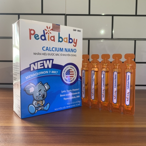 PEDIA BABY CALCIUM NANO NEW MENAQUINON 7-MK7 - Hộp 20 ống_13
