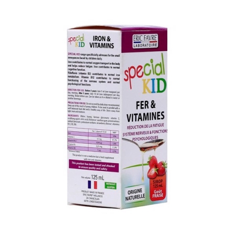 Siro Bổ Sung Sắt Và Các Vitamin Cho Trẻ Special Kid Fer & Vitamines 125ml- Xuất Xứ Pháp_13
