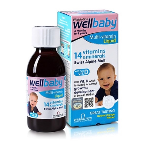 Siro Hỗ Trợ Nâng Cao Sức Đề Kháng Cho Trẻ Wellbaby Multi-Vitamin Liquid Vitabiotics Chai 150ml_12