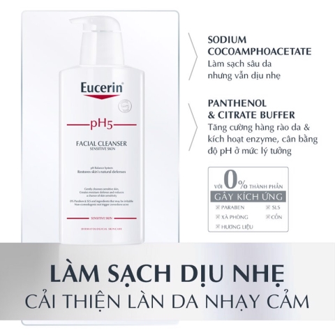 Sữa Rửa Mặt Cho Da Nhạy Cảm Eucerin Facial Cleanser PH5_13