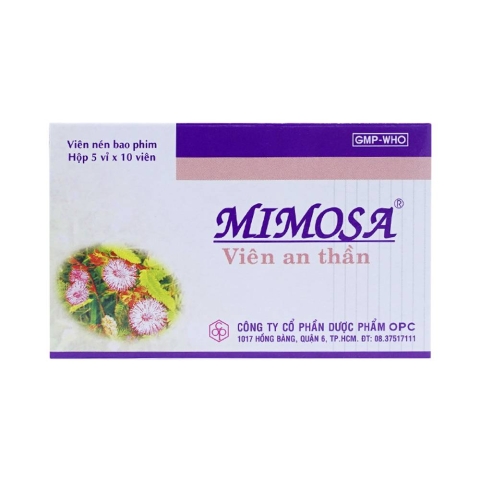 Thuốc an thần Mimosa OPC giúp dễ ngủ, ngủ sâu, ngon giấc (5 vỉ x 10 viên)