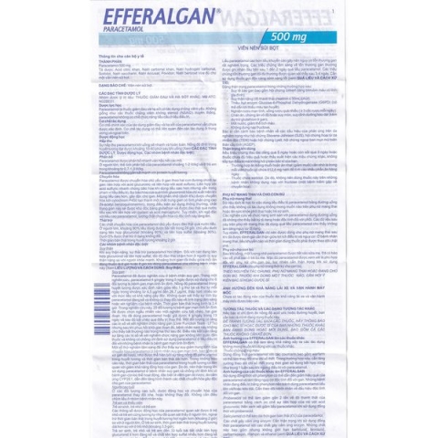 Thuốc Efferalgan 500Mg Upsa Sas Viên Sủi Trị Cúm, Đau Đầu, Đau Răng (Hộp 4 Vỉ X 4 Viên)_16