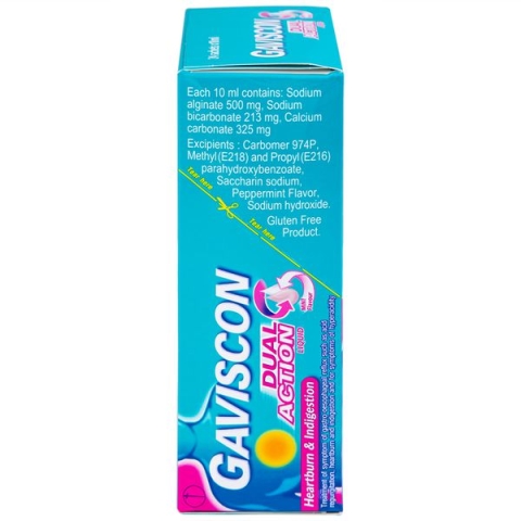 Thuốc Gaviscon Dual Action Reckitt Benckiser giúp trung hòa acid dịch vị dạ dày (24 gói x 10ml)_15