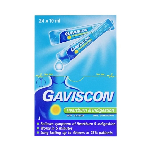Thuốc Gaviscon Reckitt Benckiser giúp trung hòa acid dịch vị dạ dày (24 gói x 10ml)_123