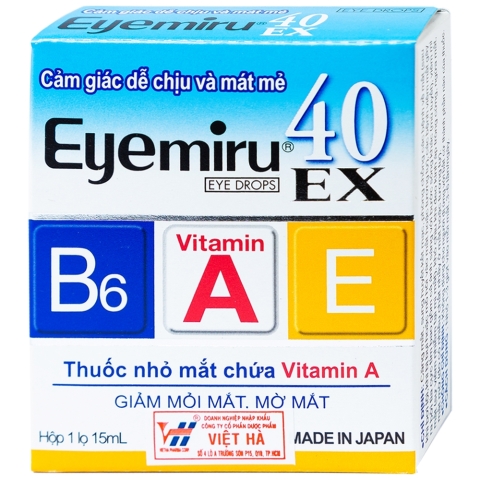 Thuốc Nhỏ Mắt Eyemiru 40 Ex Lion Giảm Mỏi Mắt, Mờ Mắt Chai 15Ml