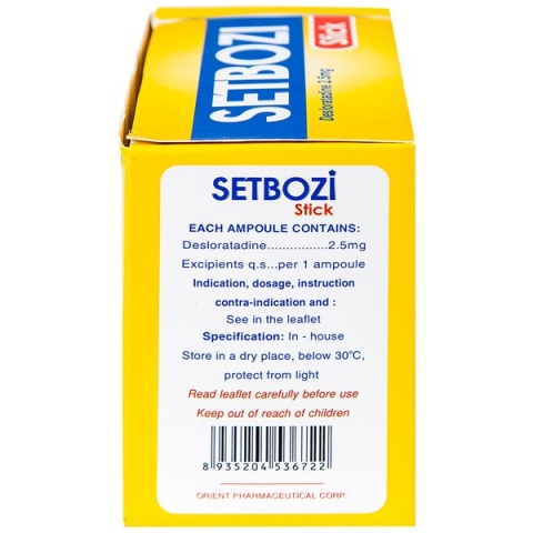 Thuốc Setbozi Stick 2.5mg giảm viêm mũi dị ứng (20 ống x 5ml)_12