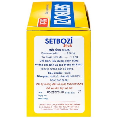 Thuốc Setbozi Stick 2.5mg giảm viêm mũi dị ứng (20 ống x 5ml)_13