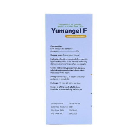 Thuốc Yumangel F Yuhan điều trị loét dạ dày, tá tràng (20 gói x 15ml)_12
