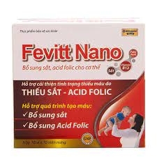 Viên Uống Bổ Máu Fevitt Nano Chữ Đỏ Bổ Sung Sắt, Acid Folic Hộp 30 Viên_11