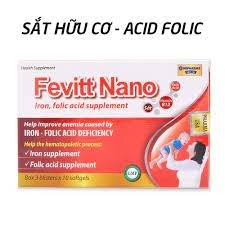 Viên Uống Bổ Máu Fevitt Nano Chữ Đỏ Bổ Sung Sắt, Acid Folic Hộp 30 Viên_12
