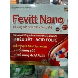 Viên Uống Bổ Máu Fevitt Nano Chữ Đỏ Bổ Sung Sắt, Acid Folic Hộp 30 Viên_14