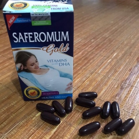 Viên Uống Bổ Sung Vitamin Cho Mẹ Bầu - SAFEROMUM GOLD  Vitamin With DHA._13
