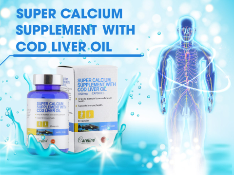 Viên Uống Canxi Bổ Sung Dầu Gan Cá Super Calcium Supplement With Cod Liver Oil Careline 1000mg - 60 Viên_12