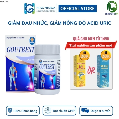 Viên Uống Hỗ Trợ Giảm Acid Uric Gout Best HGSG Pharma (Lọ 30 viên)_11