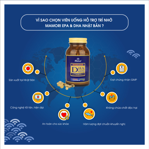 Viên uống hỗ trợ tăng cường trí nhớ Mamori EPA&DHA - Hộp 180 viên_123