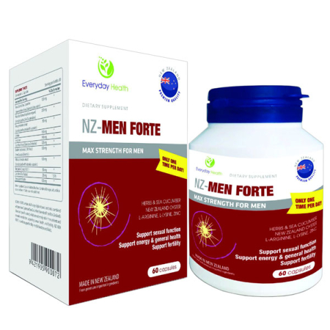 Viên Uống NZ-Men Forte, hỗ trợ tăng cường sinh lực, hỗ trợ cải thiện sinh lý nam-Lọ 60 viên