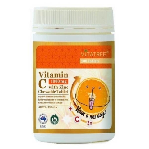 Viên Vitamin C kèm Kẽm Vitatree Bổ Sung Vitamin C, Tăng Sức Đề Kháng Hộp 100 viên_11
