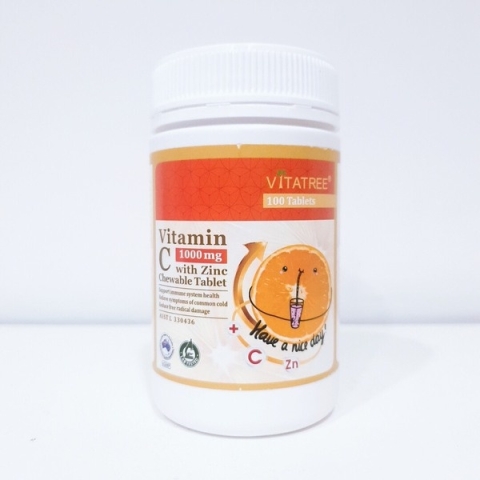 Viên Vitamin C kèm Kẽm Vitatree Bổ Sung Vitamin C, Tăng Sức Đề Kháng Hộp 100 viên_12