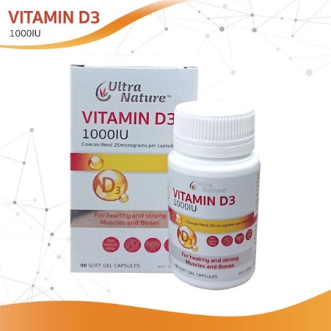 Vitamin D3 1000IU Ultra Nature (90 viên) Chắc Khỏe Xương – Tăng Cường Miễn Dịch_11