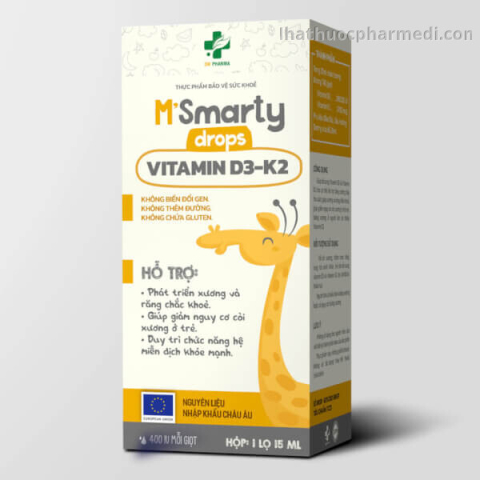 Vitamin D3, K2 giúp tăng chiều cao cho bé M'Smarty Drops (15ml)_13