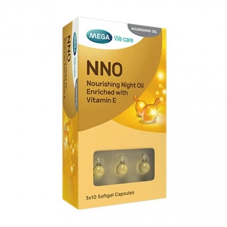 Vitamin E NNO Nourishing Night Oil Dưỡng Da Ban Đêm Giúp Dưỡng Ẩm Tuyệt Đối Hộp 3 vỉ x 10 viên_11