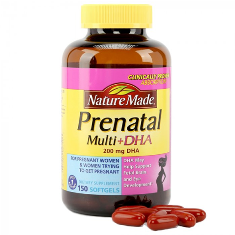 Vitamin Tổng Hợp Cho Mẹ Bầu Nature Made Prenatal Multi + DHA 200mg DHA - USA (150 viên)_11